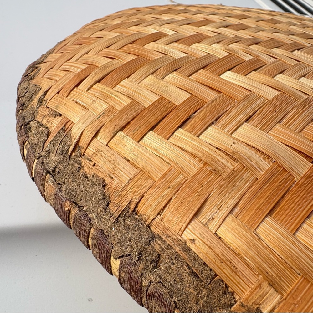 Vintage African Hand Woven Tray Bowl Wall Art Authentic Banana Leaf 15” Folk Art - Picture 7 of 12